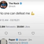 The Rock “No one can defeat me”