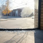 A broken window