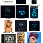 Someone here in this meme is not from Inscryption... Who is it? | image tagged in alternative responses to i love you blank,when the imposter is sus,sus,gaming,memes,funny | made w/ Imgflip meme maker