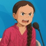 Greta Thunberg How Dare You Studio Ghibli syle