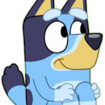 bluey sitting