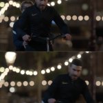 Roy Kent falling off bike
