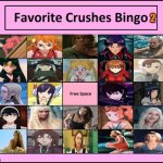 favorite crushes bingo 2