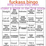 Headcanon's fuckass bingo meme