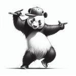 panda was doing hip hop