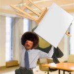 Bob Ross angry throwing easel