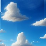 Partly cloudy sky