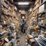 hoarder in their home