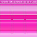 top 10 female characters should be a lesbian