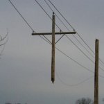 Broken Electrical Line Pole
