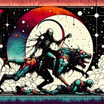 cute universe destroyer riding on death back his enemies