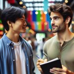 guy talking to guy with note pad