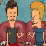 Beavis and Butthead eaching nachos