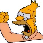 Old man yells at