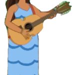 Mami Lulu Rivera in her Blue Dress