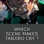 which scene makes tanjiro cry ?