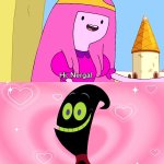 Princess Bubblegum says Hi to her husband Nergal