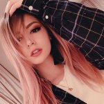 Chrissy Costanza pink truck meme shirt makeup selfie thirst
