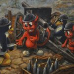 Tux and Beastie at war