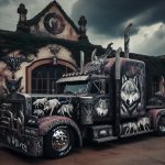 ALPHA WOLF COWBOY REDNECK TRUCK