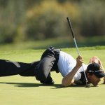 Golfer Reading Green
