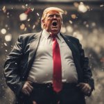 Trump and his belly are having yet another temper tantrum meme