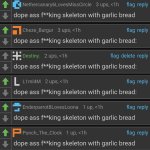 dope ass fucking skeleton with garlic bread: