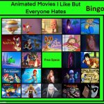 animated movies i like but everyone hates bingo | image tagged in animated movies i like but everyone hates bingo,disney,the little mermaid,haters,christmas,movies | made w/ Imgflip meme maker