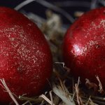 Red eggs Easter