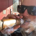 comically large cigar