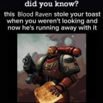 This blood raven stole your toast template