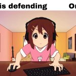 she is defending *blank* online template