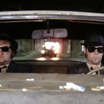 Blues Brothers in the car