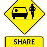 share the road sign
