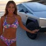 Woman With Cybertruck