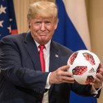 Trump soccer ball