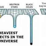 ... | Your school bag before friday | image tagged in heaviest objects | made w/ Imgflip meme maker
