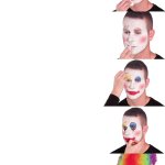 Clown Applying Makeup Extended