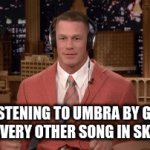 It is a banger album | ME LISTENING TO UMBRA BY GHOST (AND EVERY OTHER SONG IN SKELETÁ) | image tagged in gifs,music,metal | made w/ Imgflip video-to-gif maker