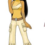 Pocahontas in Pokemon Style