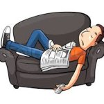 Lazy Man On Couch Cartoon