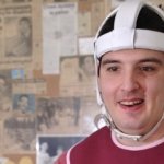 Mentally Challenged young man helmet straps Libhater JPP