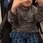 mentally challenged disabled male wheelchair GIF Template