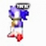 untitled meme | YOU’RE* | image tagged in gifs,sonic,memes,your | made w/ Imgflip video-to-gif maker