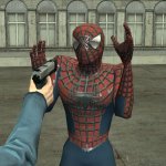 Stick em up Spiderman!