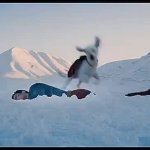 Krypto jumping on Superman GIF Template