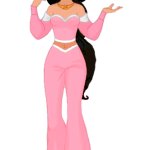 Jasmine in her pink outfit from Aladdin and the King of Thieves