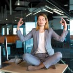 girl, yoga, peace