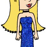 Jasmine's blue sparkly dress