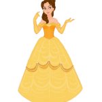 Princess Belle in her Yellow Dress Gown